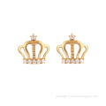 Princess Crown Stud Earring K Gold
